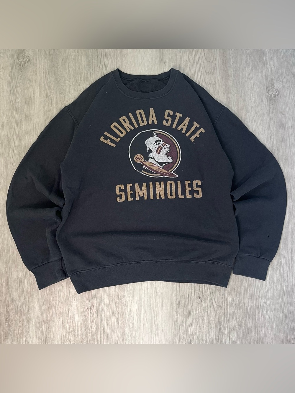 Florida State Seminoles FSU Black Graphic Crewneck Sweatshirt size M